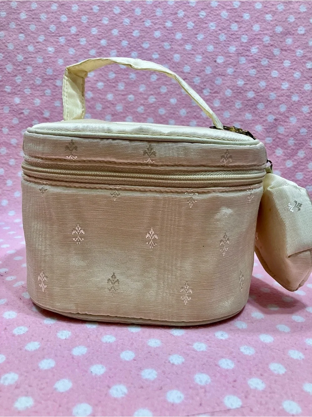 Oscar de la Renta Cream Travel/Cosmetic Bag NWT